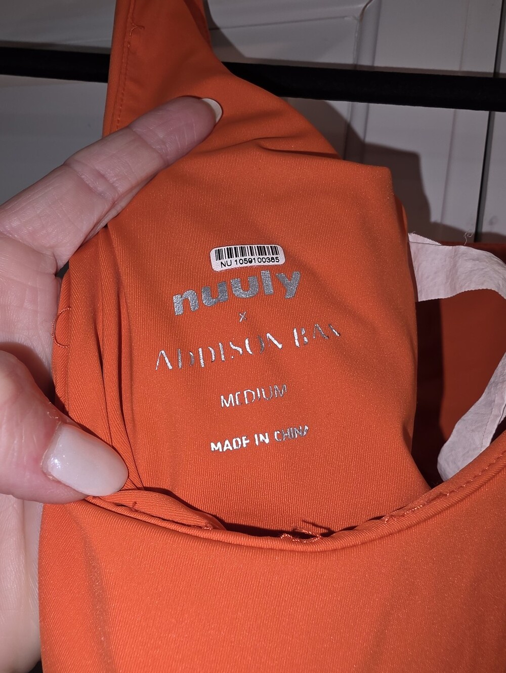 Nuuly + Addison Bay Size Medium Orange Athletic One-Piece Romper - Picture 9 of 10
